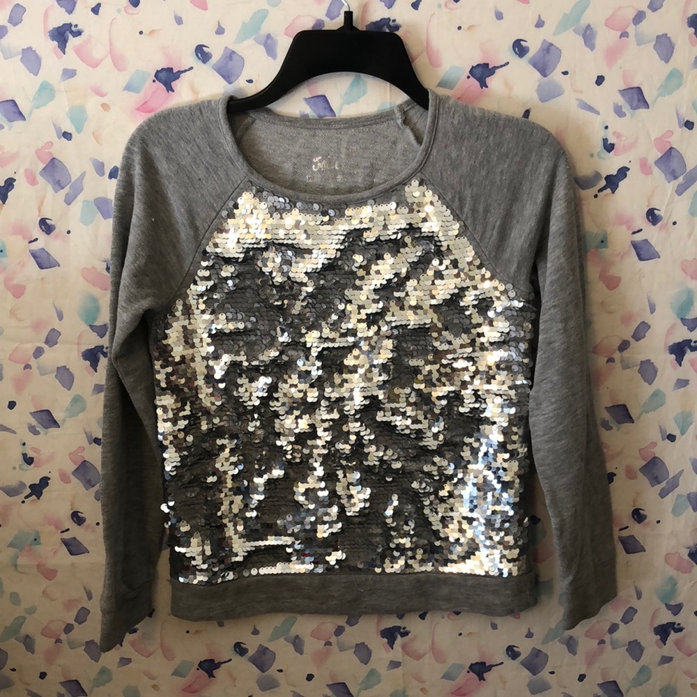 Flip-able sequin sweater